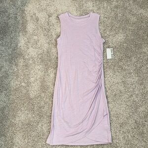 Nine West Purple Ruched Sleeveless Dress